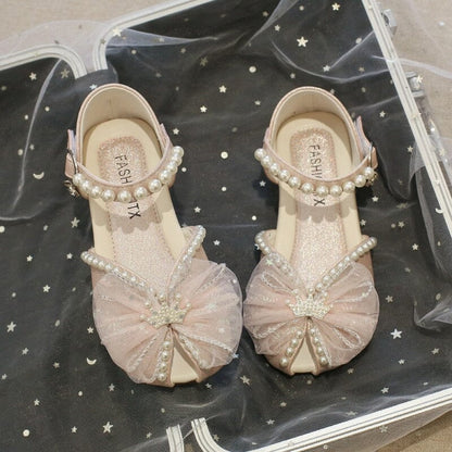 Sandalia con lazo de perla para mujer 