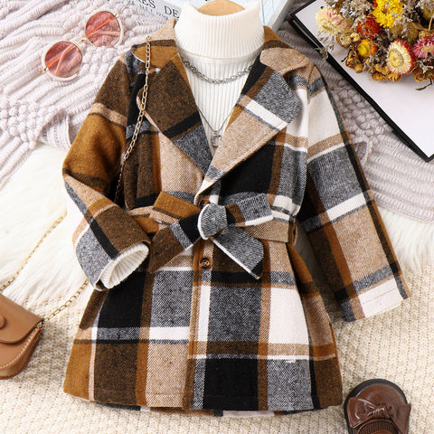 Chaqueta de cuadros para mujer y niño 