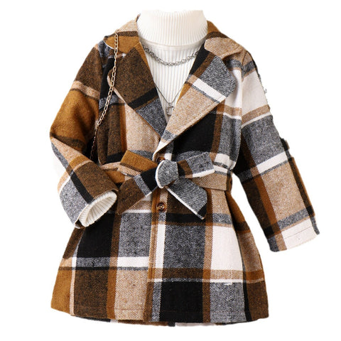 Chaqueta de cuadros para mujer y niño 