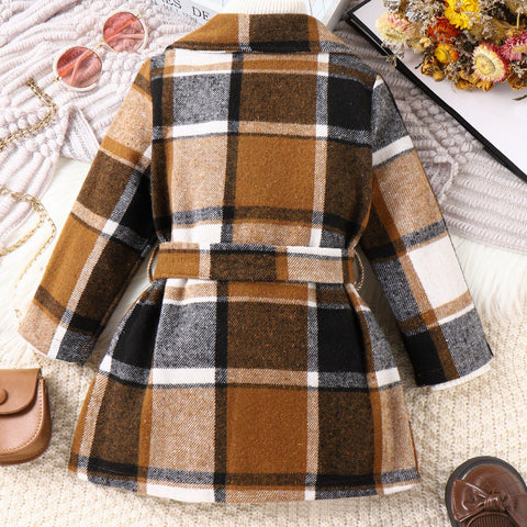 Chaqueta de cuadros para mujer y niño 