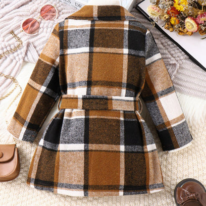 Chaqueta de cuadros para mujer y niño 