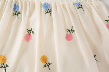 Body floral para bebé con fajín 