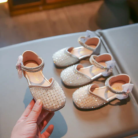 Bailarinas para niña con lazo de strass 