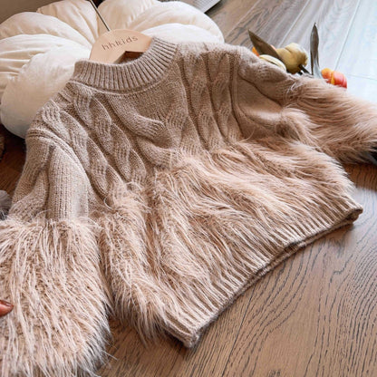 Blusa de plumas de invierno para mujer 