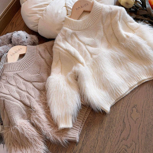 Blusa de plumas de invierno para mujer 