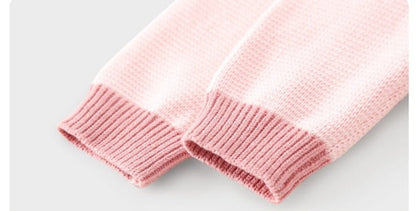 Mono floral de punto para bebé con gorro 