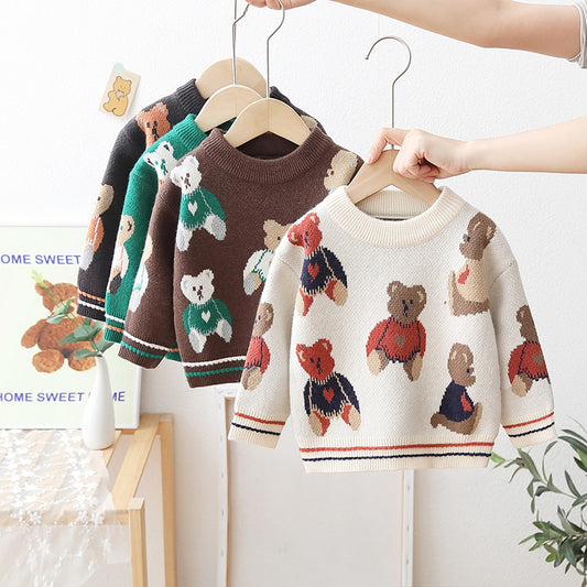 Blusa infantil de ositos de peluche de invierno 