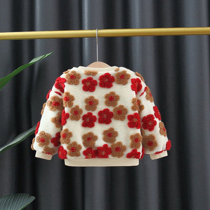 Blusa de mujer para niños con forro floral 