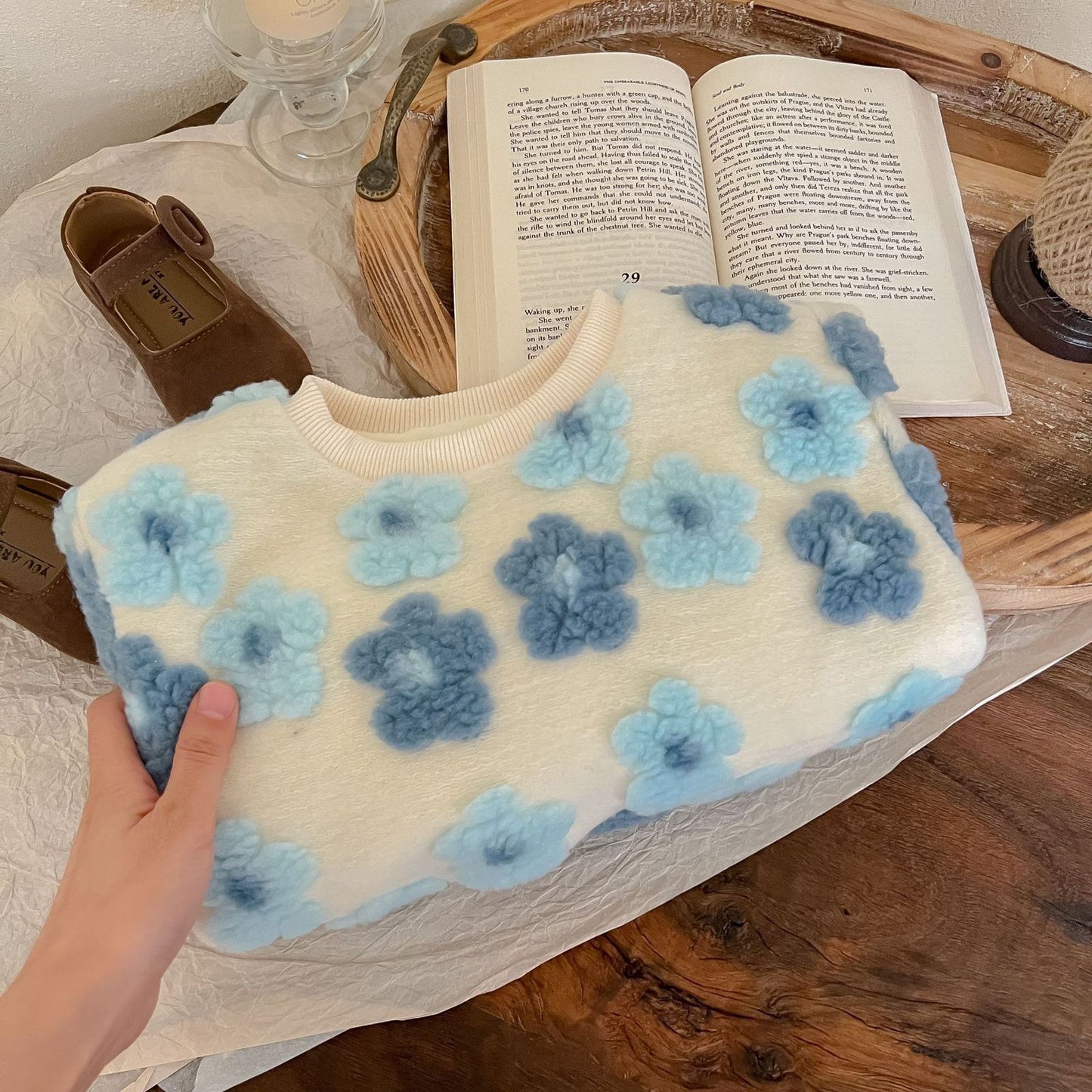 Blusa de mujer para niños con forro floral 