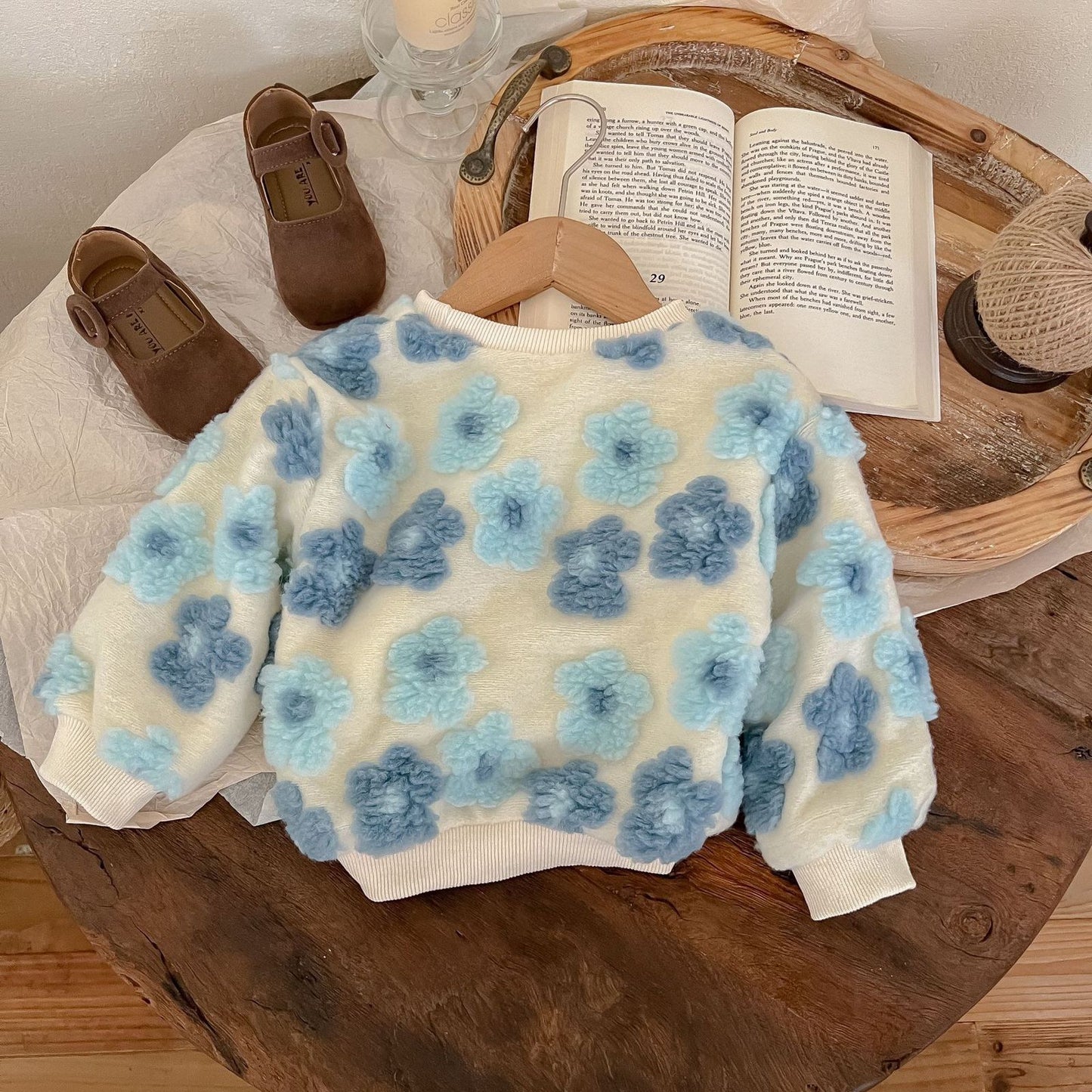 Blusa de mujer para niños con forro floral 