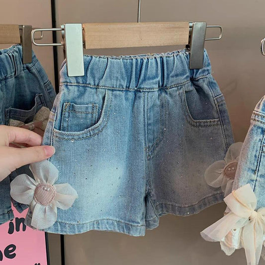 Infant Girls' Blossom Denim Shorts