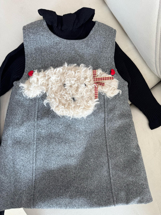Children's Winter Puppy Dress + Blouse