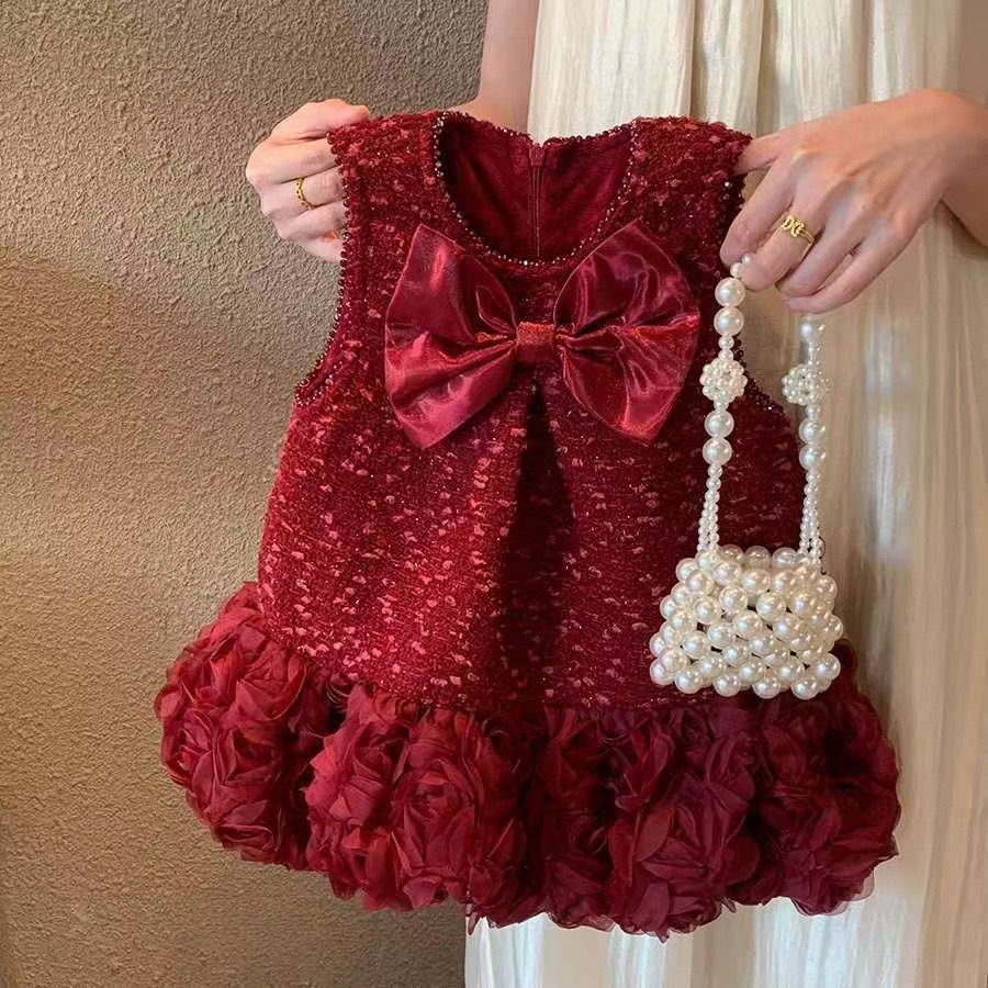 Children's Sequin Bow Dress