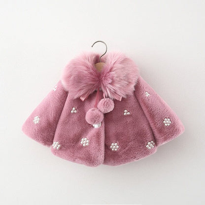 Women's Children's Fur Collar Coat
