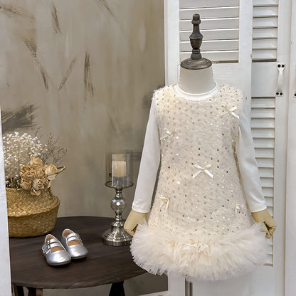 Sparkly Girls' Outfit with Bows