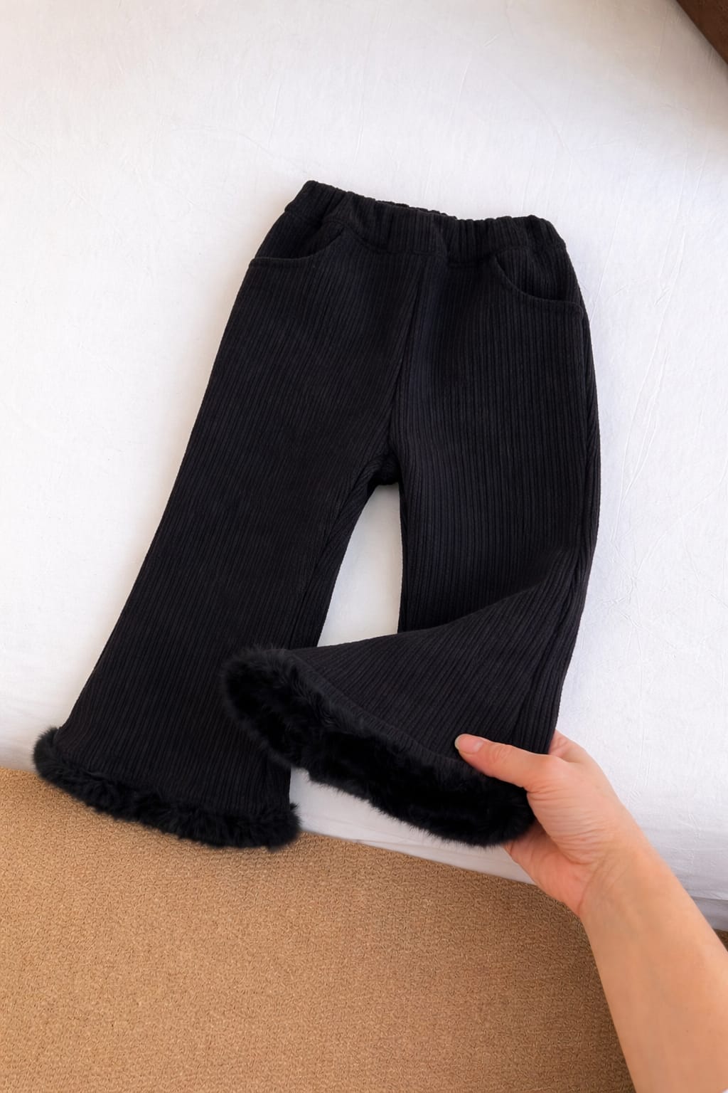 Children's Winter Pants with Plush Hem