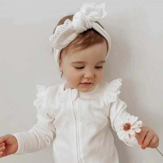 Pelele de bebé niña con diadema