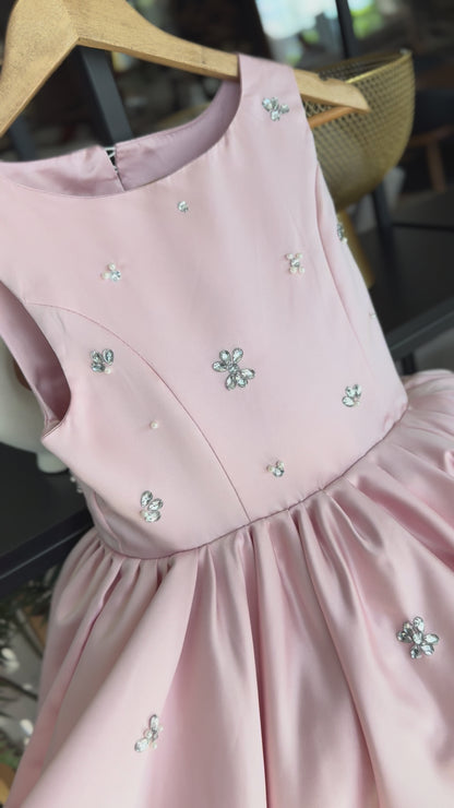 Pink Rhinestone Children's Dress