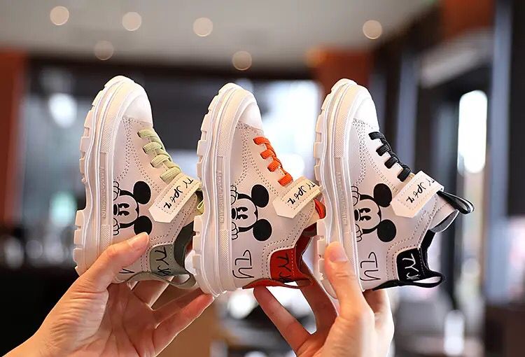 Zapatillas de Mickey Mouse para otoño e invierno/Zapatillas para niñas y niños/Zapatillas deportivas de tenis 