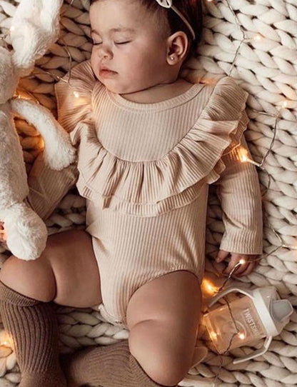 Body infantil con cuello con volantes