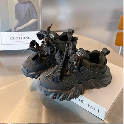 Zapatillas de deporte para niños de moda con doble cordón 