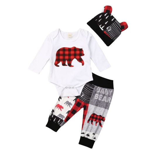 Conjunto de oso con gorro