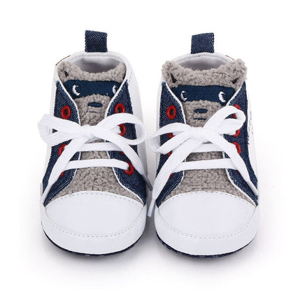 Zapatillas de lona y piel