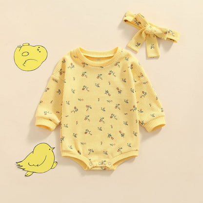 Body infantil floral + fajín