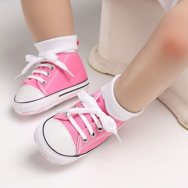 Tenis de colores estrella para bebés y niños pequeños
