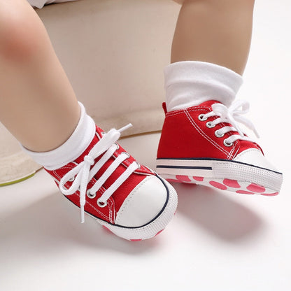Tenis de colores estrella para bebés y niños pequeños
