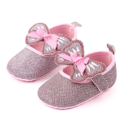 Zapatos planos con lazo de mariposa
