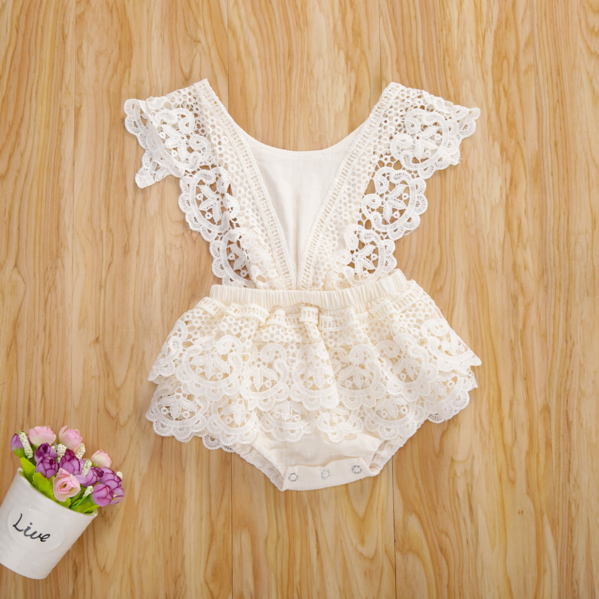 Body infantil con falda de encaje