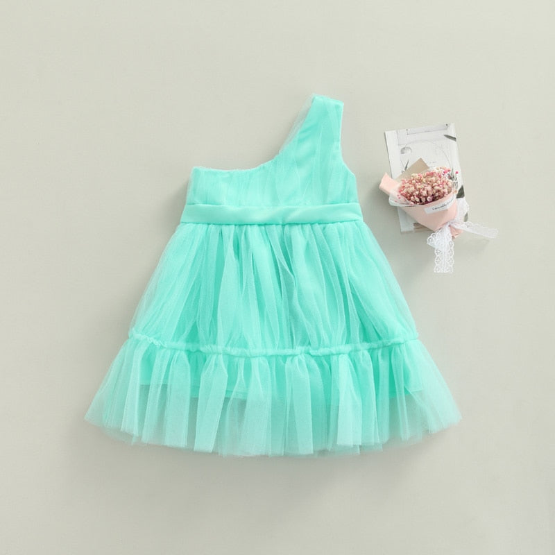 Vestido de tul con lazo 