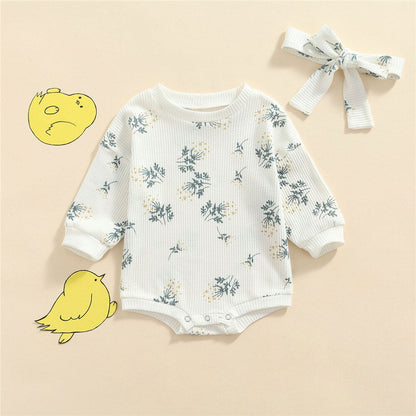 Body infantil floral + fajín