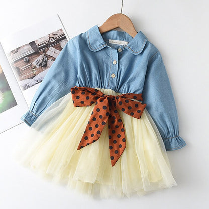 Vestido con lazo de bolas 