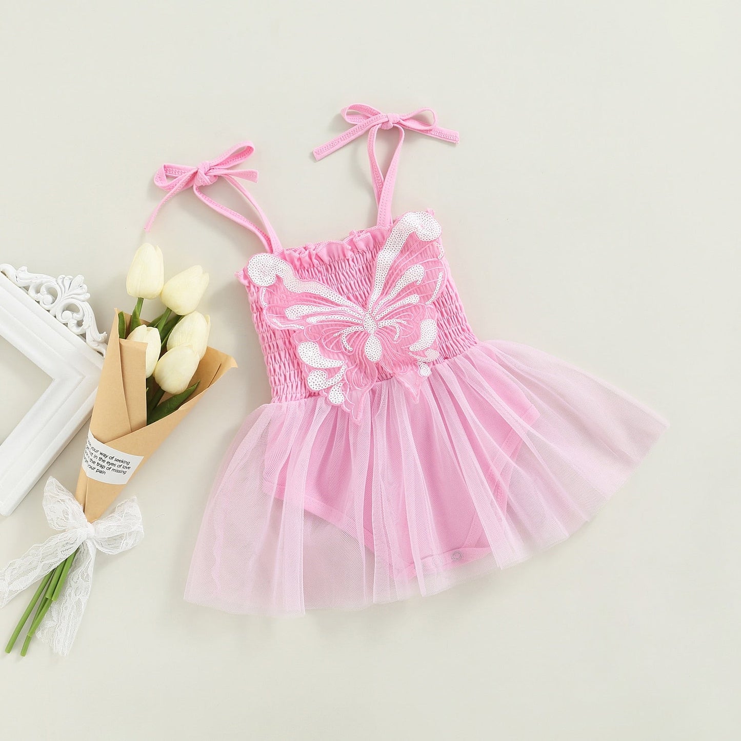 Pelele de verano con mariposas para niñas