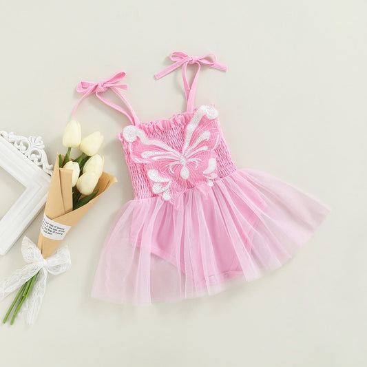 Pelele de verano con mariposas para niñas