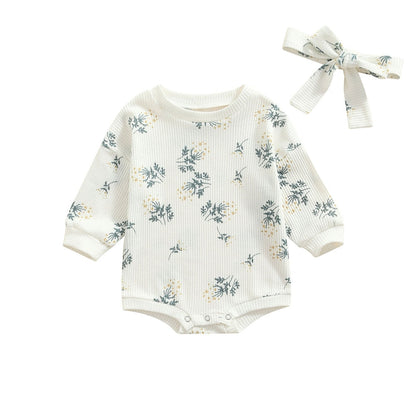 Body infantil floral + fajín