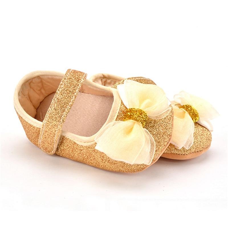 Zapatos planos con lazo y purpurina