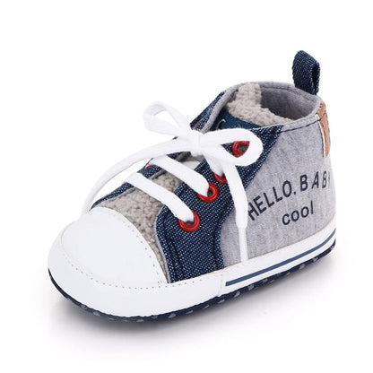 Zapatillas de lona y piel
