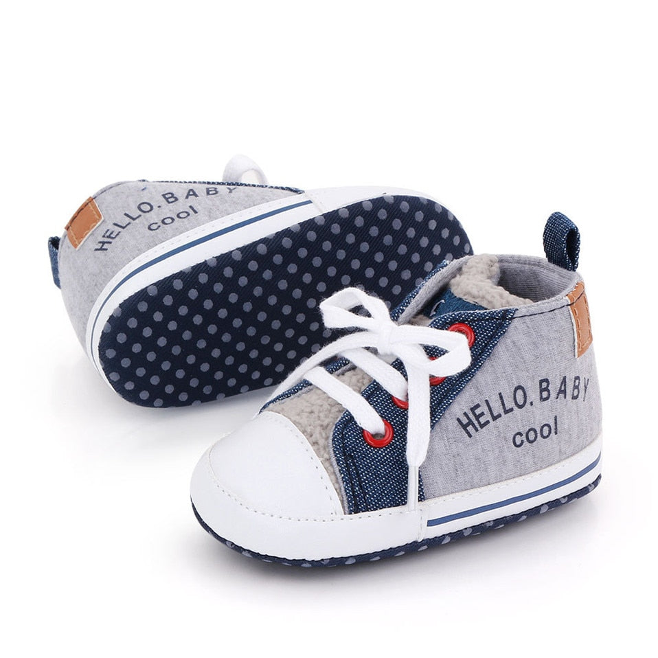 Zapatillas de lona y piel