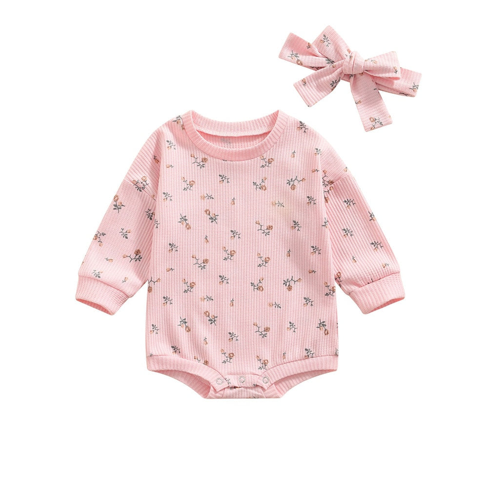 Body infantil floral + fajín