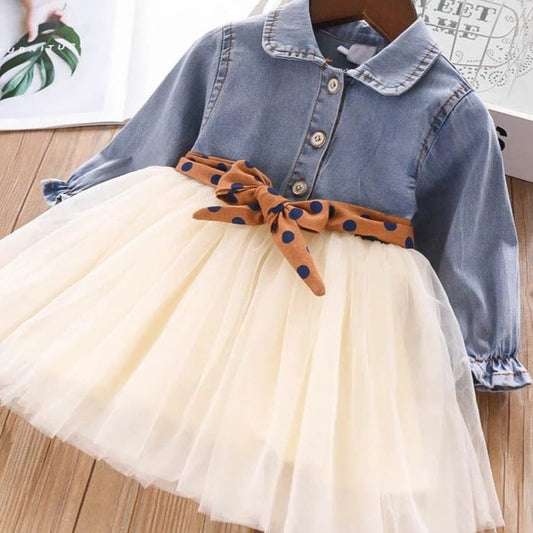 Vestido con lazo de bolas 