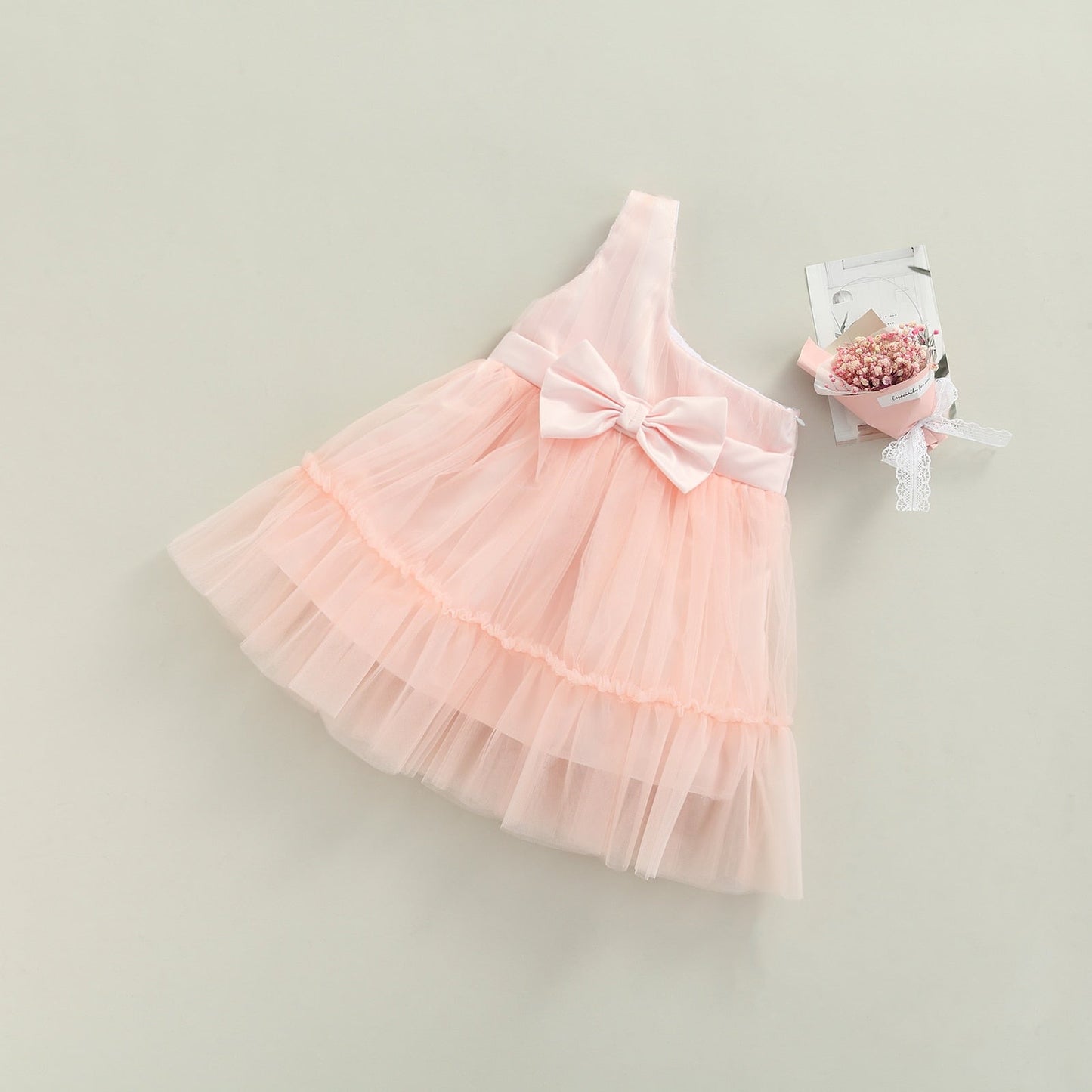 Vestido de tul con lazo 