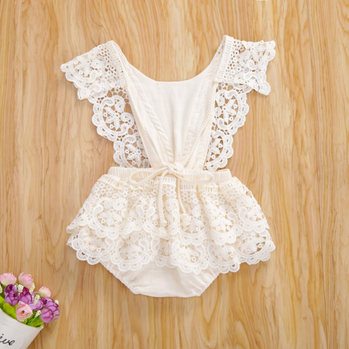 Body infantil con falda de encaje