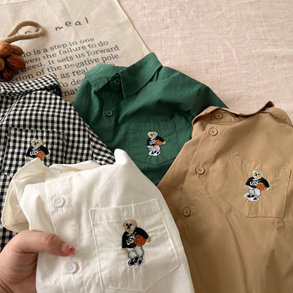 Camisa con botones de oso