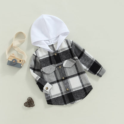Blusa de ajedrez con capucha