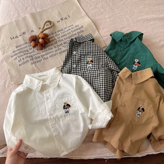 Camisa con botones de oso