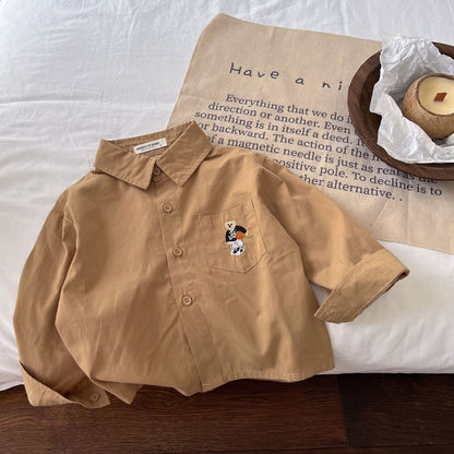 Camisa con botones de oso