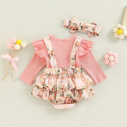 Body infantil con falda floral